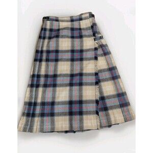 Vintage James Dalgliesh Tartan Plaid Wool Scottish Kilt Skirt 8 Punk Goth